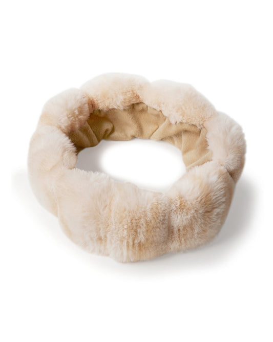 Faux Fur Headband Cream