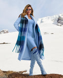 Shawl Collar Tie Waist Coat Clear Blue Sky