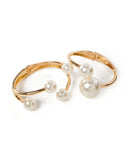 Pearl Bangle Set White/Gold