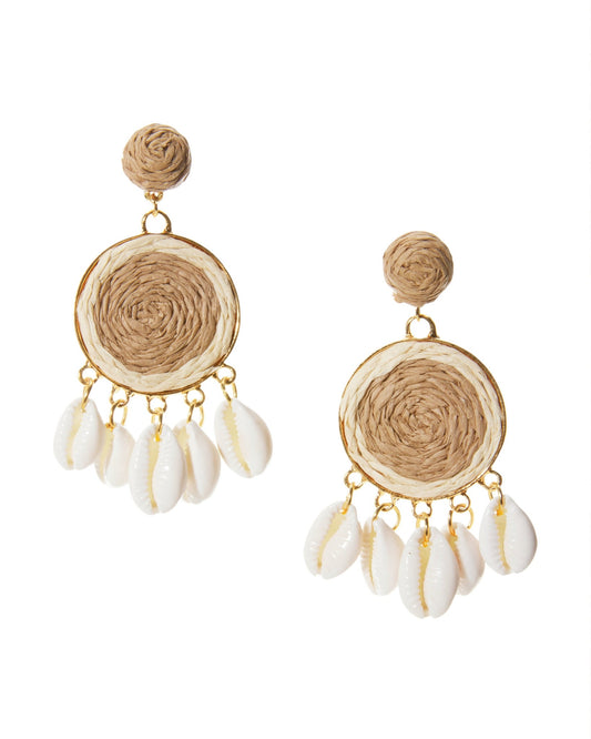 Statement Shell Earring Brown