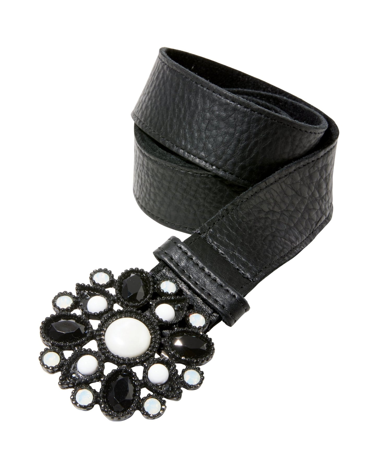 Gem Buckle Belt Black Multi