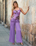Malibu Flowy Wide Leg Pant Amethyst Orchid