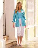 Hampton Pull On Pedal Pusher White