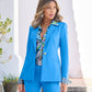 Modern Single Button Blazer Blithe Blue