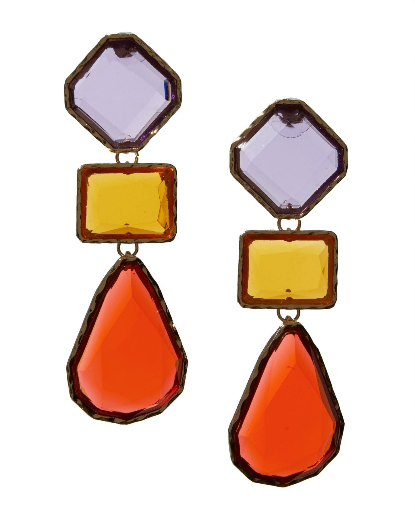 Gem Teardrop Earring Multi