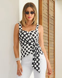 So Chic Polka Dot Top Black/white
