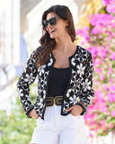 Crochet Cardigan Black/White