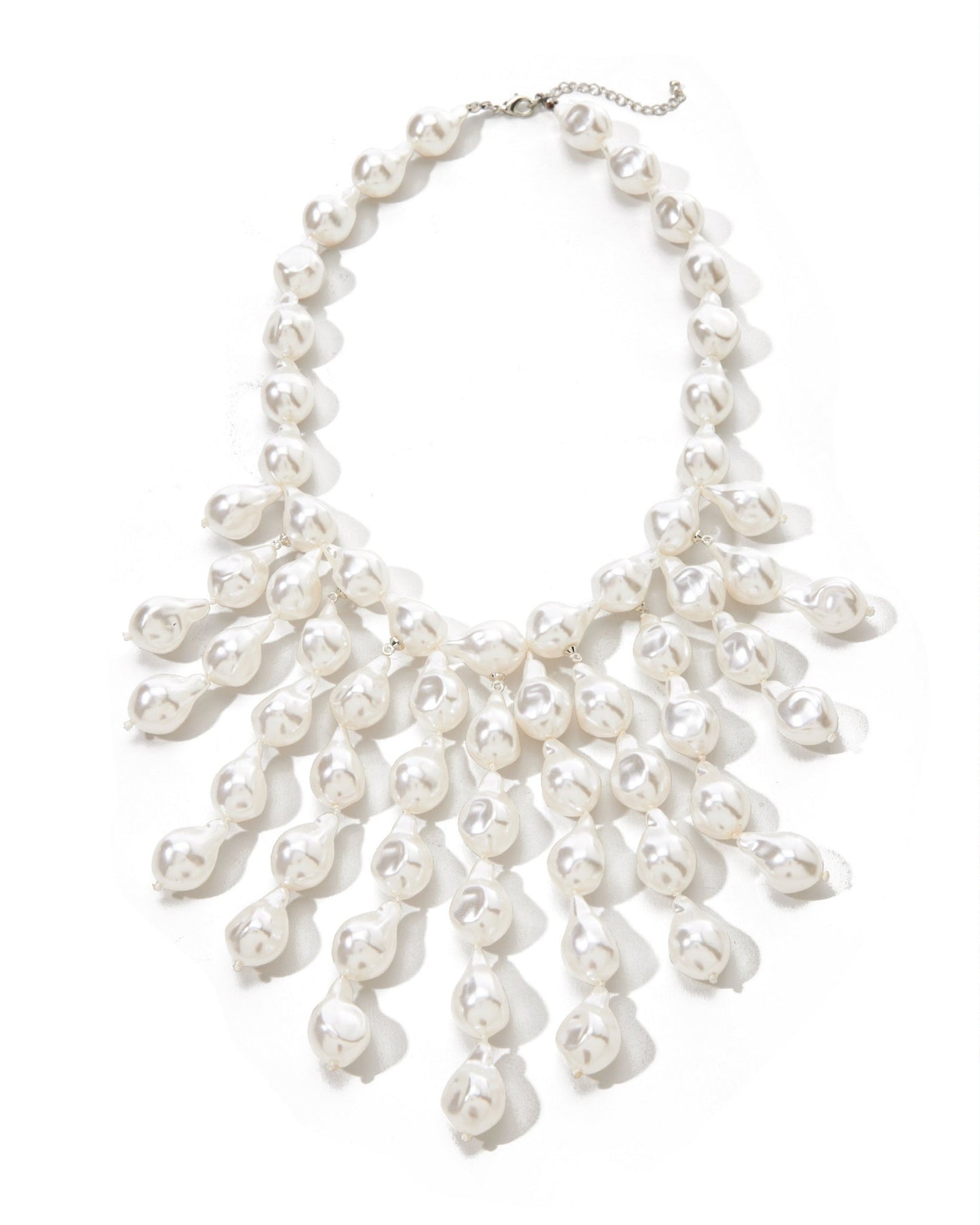 Statement Pearl Necklace White