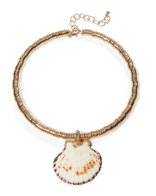 Gold Seashell Necklace Gold