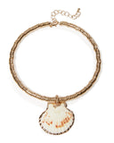 Gold Seashell Necklace Gold