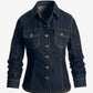 Ruched Sleeve Shaped Denim Jacket Rinse