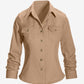 Ruched Sleeve Shaped Denim Jacket Latte