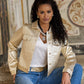 Shimmer Brocade Lightweight Jacket Gold