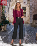 Malibu Coated Cropped Wide Leg Jean Black