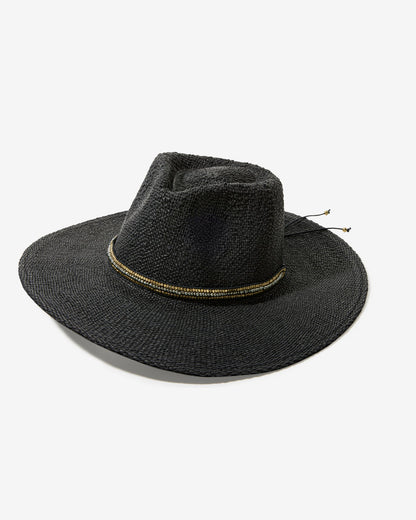 Monte Carlo Straw Hat Black