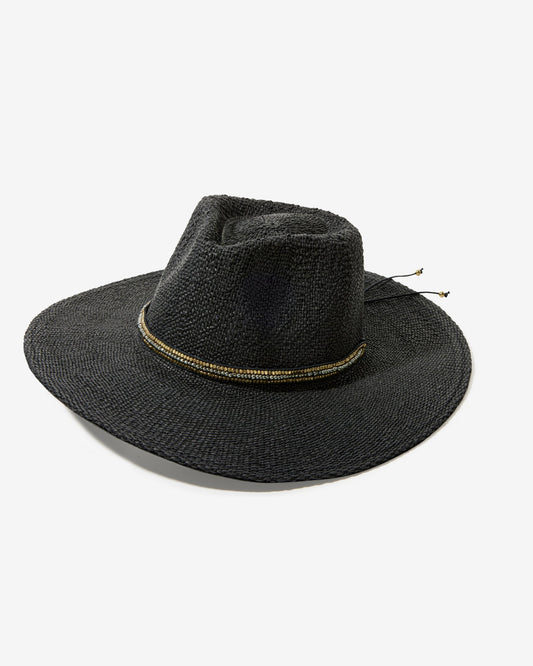 Monte Carlo Straw Hat Black