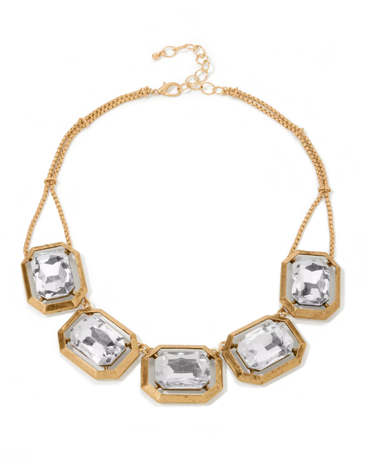 Gem Gold Necklace Brass/Gold