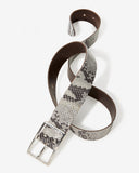 Modern Classic Leather Snakeskin Belt Natural Snake