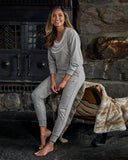 Pearl Necklace Lounge Set Medium Heather Gray