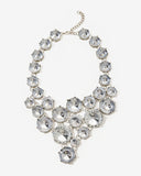 Gem Statement Necklace Silver