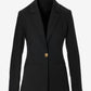 Modern Single Button Blazer Black