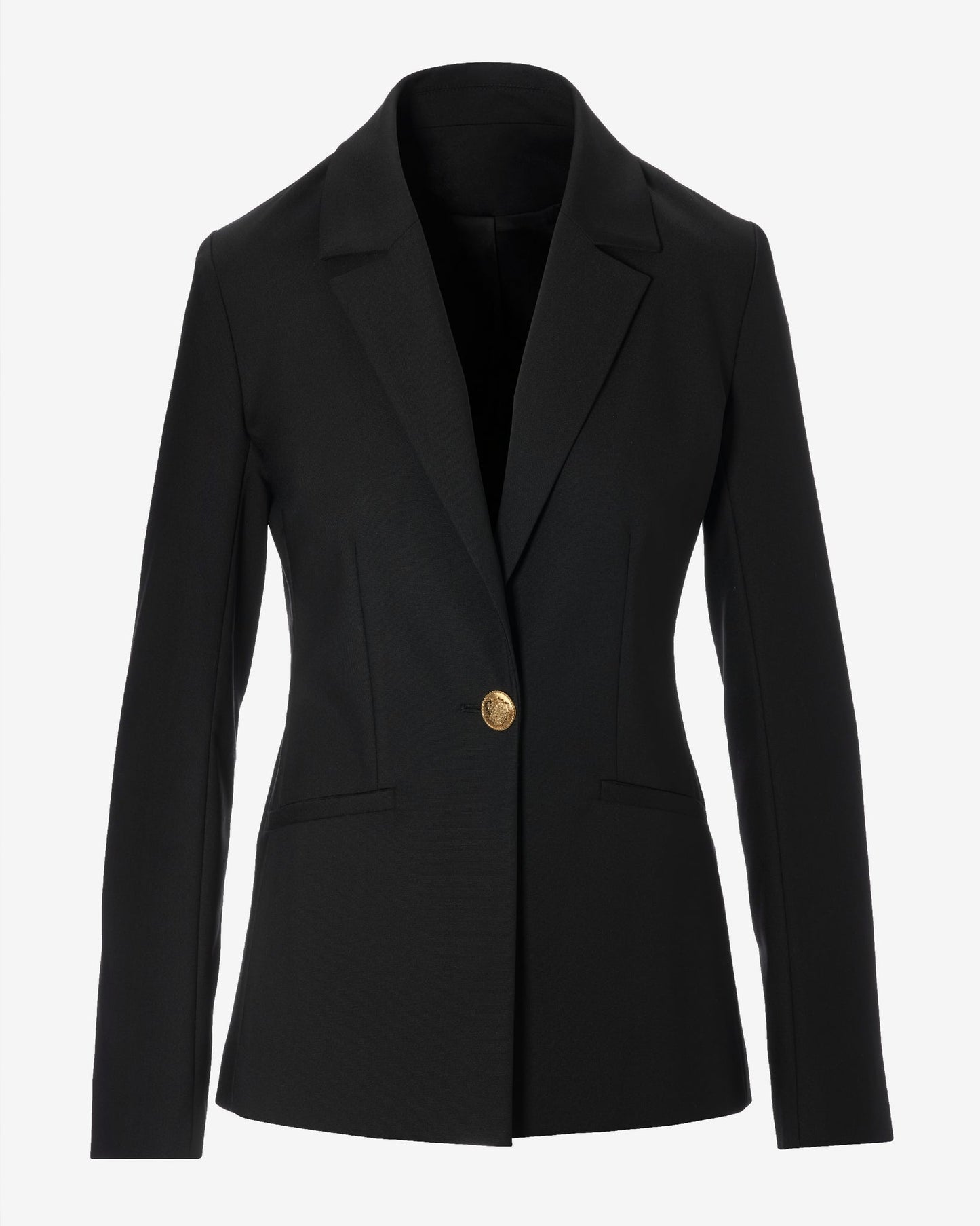 Modern Single Button Blazer Black