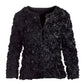 Rosette three quarter sleeve Jacket Black