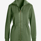 Luxe Lounge Zip Up Drawstring Sport Jacket Olive Night