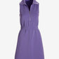 Luxe Lounge Zip Cinched Waist Dress Bougainvillea