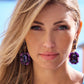 Marquise Crystal Drop Earring Purple