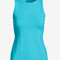 So Sexy High Neck Tank Knit Top Blue Radiance
