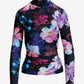So Chic Midnight Garden Printed Turtleneck Top Black