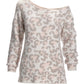 Lurex Animal Jacquard Slouchy Sweater Gray Multi