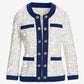 Lace Parisian Grommet Jacket White Multi