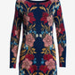 Floral Vines Boatneck Tunic Sweater Multi