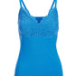 Lace Trim Cami Knit Top Blithe Blue