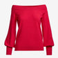 Lightweight Slouchy Sweater Rose Red