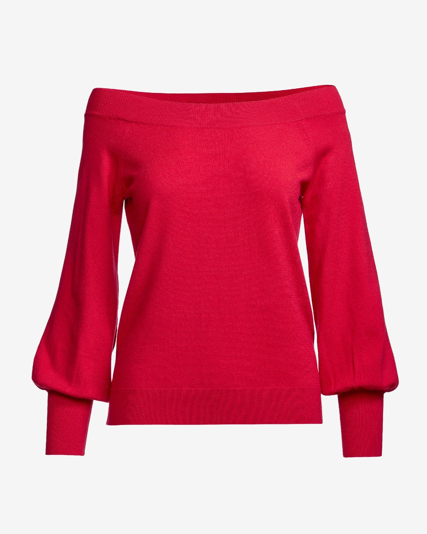 Lightweight Slouchy Sweater Rose Red