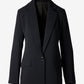 Relaxed Single Button Blazer Black