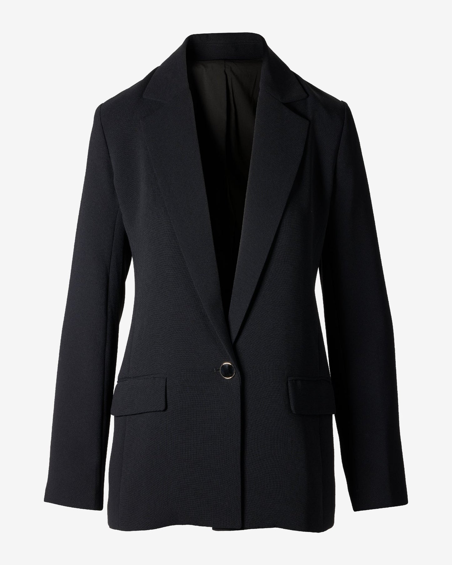 Relaxed Single Button Blazer Black