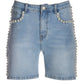 Pearl Racerstripe denim short Light Wash