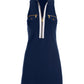 Sleeveless Chic Zip Dress Navy/White