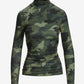 So Chic City Camo Printed Turtleneck Top Green/Black