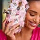 Floral Embellished Clutch Pink