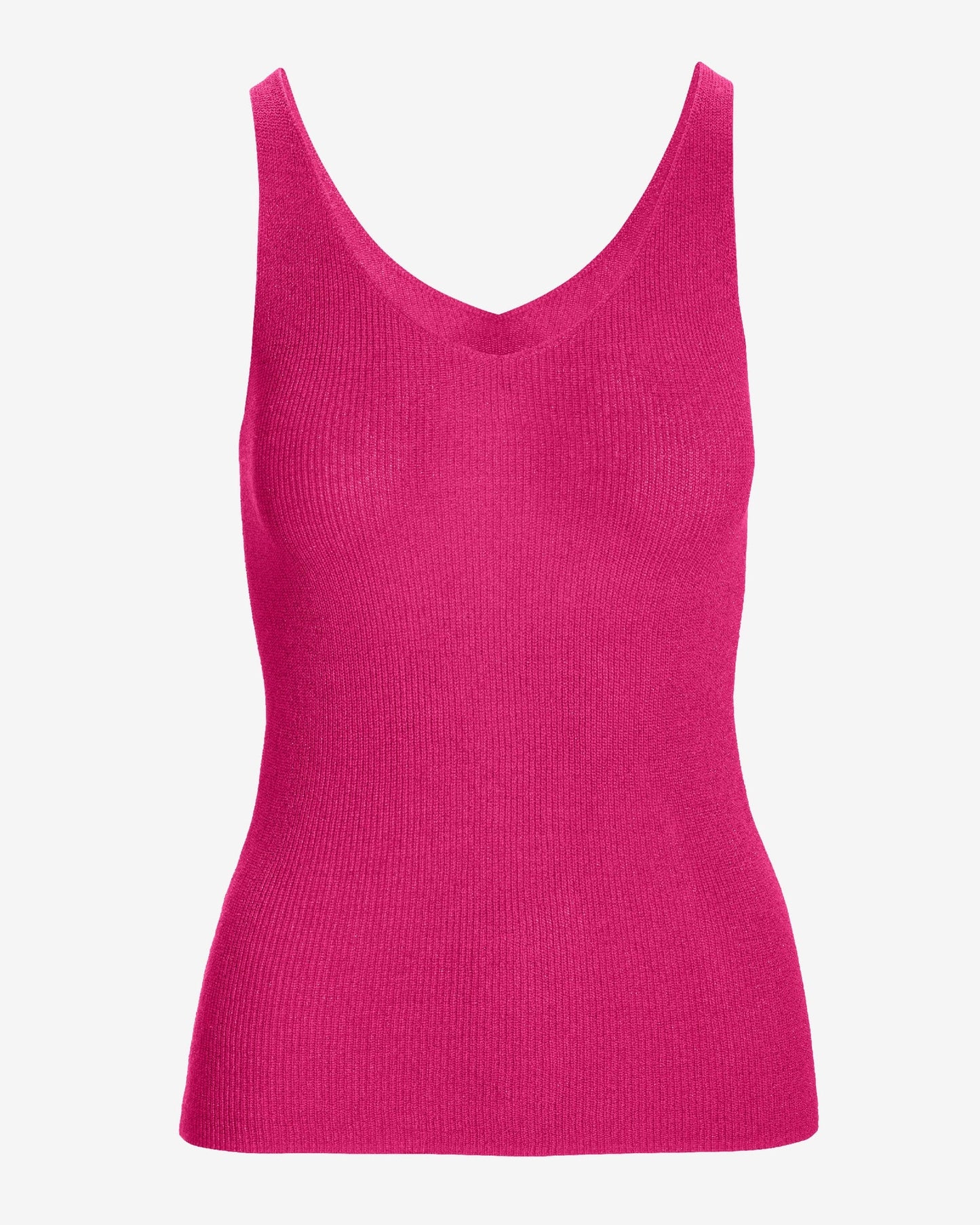 Metallic V Neck Sweater Tank Blossom