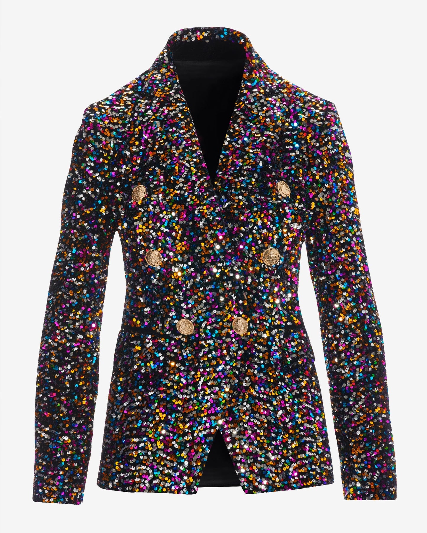 Sequin Double Breasted Blazer Multi