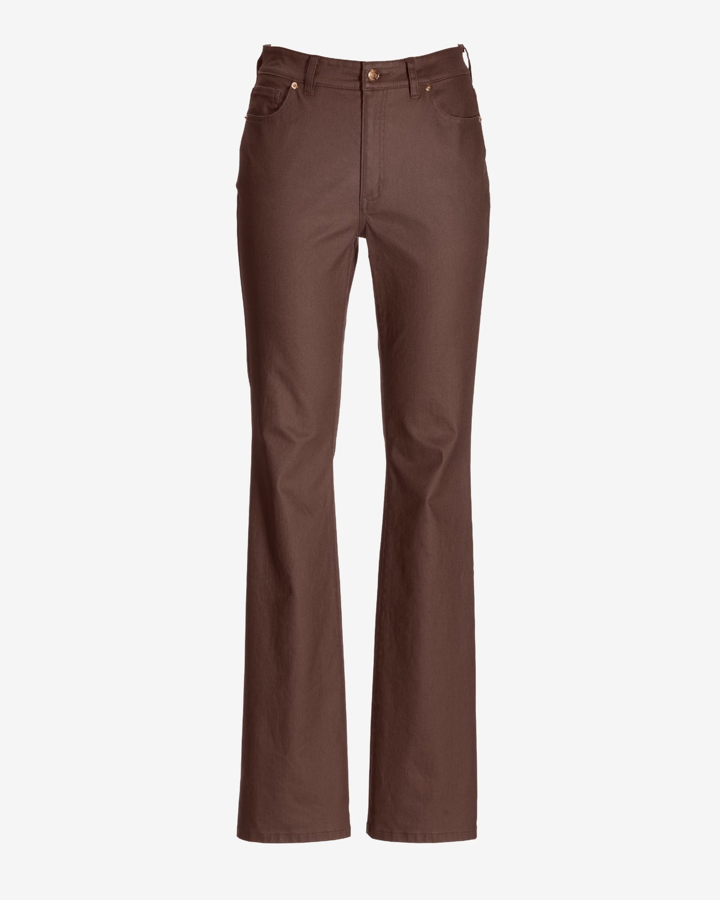 Monterey Coated High Rise Bootcut Jean Safari Brown