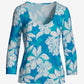 So Effortless Print Scoop Neck Knit Top Ethereal Floral