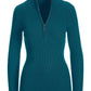 Ribbed Half Zip Up Sweater Seaport Blue