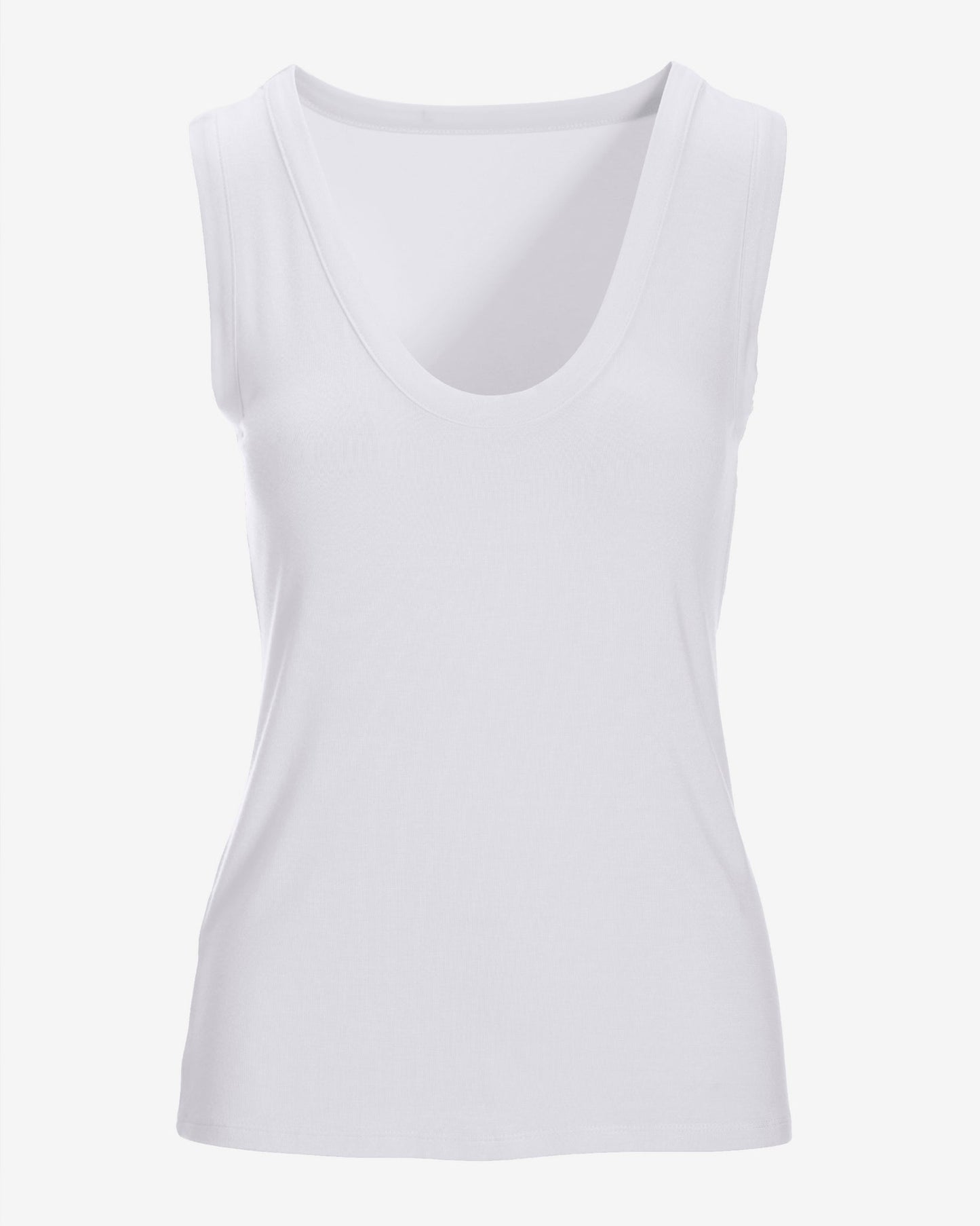 So Effortless Scoop-Neck Tank Top White